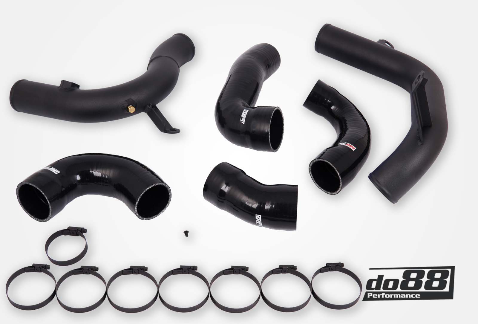 Kit Tubazioni di Pressione DO88 (Charge Pipe) VAG 2.0 TSI EA888 Gen4 (245hp) per intercooler do88 – tubi flessibili neri