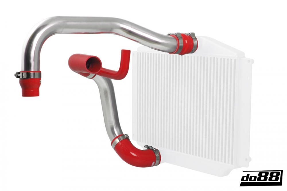 Kit Tubazioni di Pressione DO88 (Charge Pipe) Volvo 850/SVC70 Turbo – tubi flessibili rossi, corpo farfallato 76 mm body