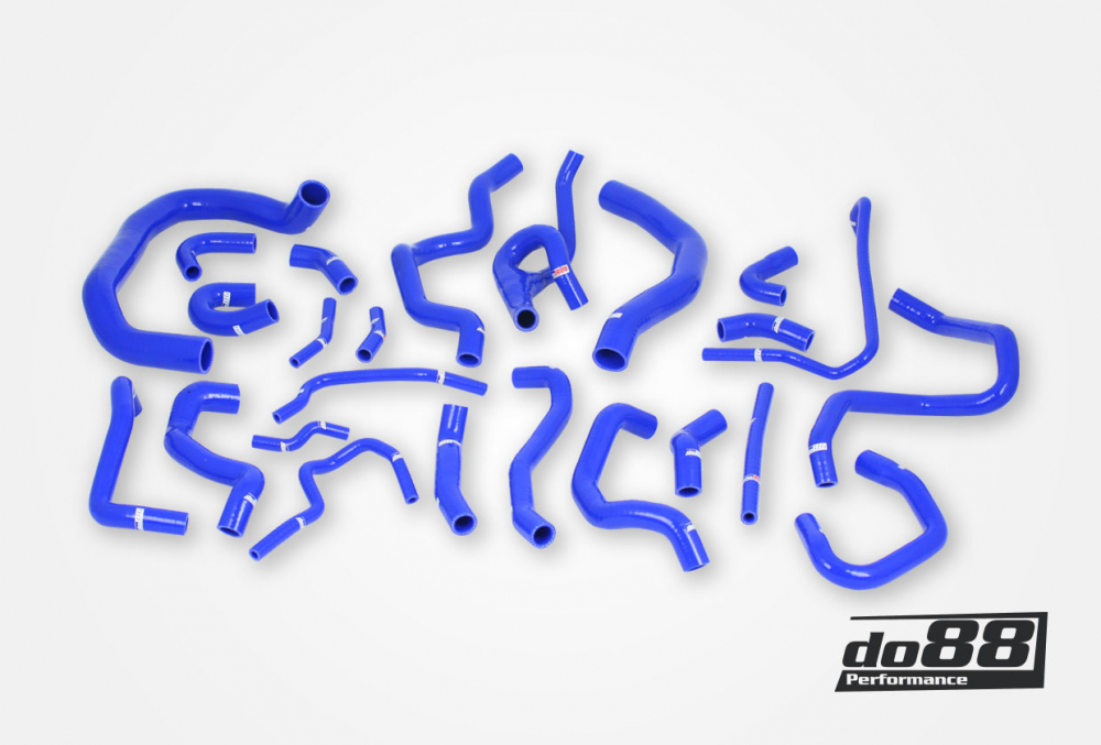 Kit Manicotti Liquido Refrigerante DO88 AUDI SEAT SKODA VW 1.8 / 2.0 TSI (MQB) (24 pezzi) tubi flessibili blu