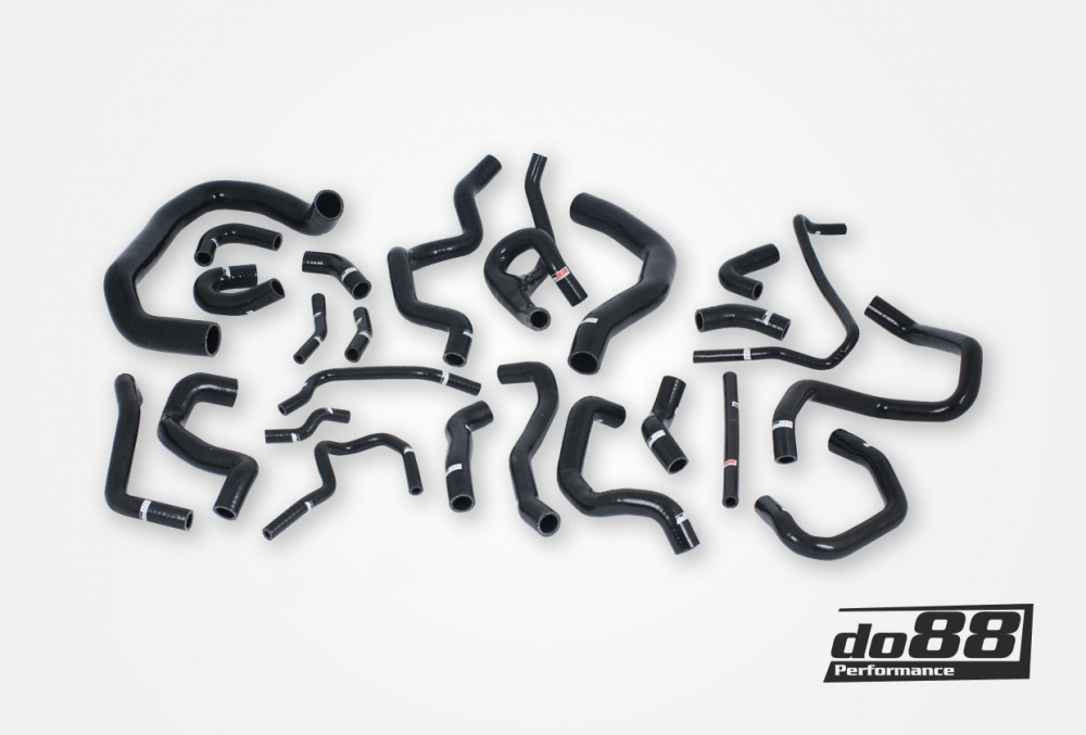 Kit Manicotti Liquido Refrigerante DO88 AUDI SEAT SKODA VW 1.8 / 2.0 TSI (MQB) (24 pezzi) tubi flessibili neri