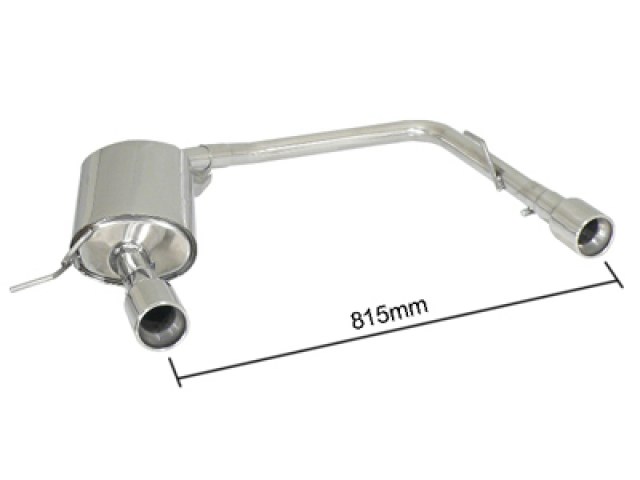Scarico Sportivo Posteriore Sdoppiato Terminali 2x90mm OMOLOGATO BMW Serie3 E90-E91-E92-E93 - 55mm - con modifica paraurti