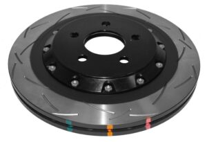 Coppia dischi freno sportivi scomponibili baffati Posteriori 330x25 mm Ford Mustang – DBA 5000 Series T3 Slotted Black Hat