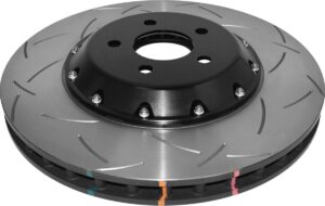 Coppia dischi freno sportivi scomponibili baffati Anteriori 380x34 mm Ford Mustang – DBA 5000 Series T3 Slotted Black Hat
