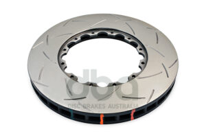 Coppia fasce frenanti di ricambio baffate Anteriori 320x32 mm Mitsubishi Lancer Evo 5 / Lancer Evo 6 / Lancer Evo 7 / Lancer Evo 8 / Lancer Evo 9 – DBA 5000 Series T3 Slotted solo rotore