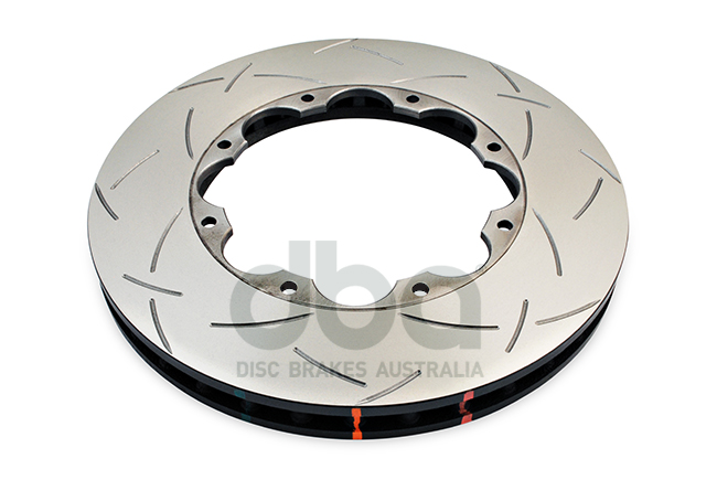 Coppia fasce frenanti di ricambio baffate Anteriori 350x32 mm Mitsubishi Lancer Evo 10 – DBA 5000 Series T3 Slotted solo rotore