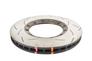 Coppia fasce frenanti di ricambio baffate Anteriori 350x32 mm Honda Civic FK8 / Civic FK2 – DBA 5000 Series T3 Slotted solo rotore