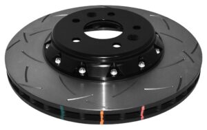 Coppia dischi freno sportivi scomponibili baffati Anteriori 340x28 mm Renault Megane Mk3 RS / Megane Mk3 – DBA 5000 Series T3 Slotted Black Hat