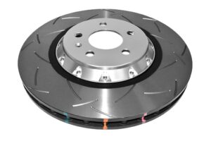 Coppia dischi freno sportivi scomponibili baffati Anteriori 345x30 mm Audi A6 C7/4G / Q5 8R / A5 B8 / A7 4G8 / S5 B8 / A4 B8 / S4 B8 / A4 / Porsche Macan – DBA 5000 Series T3 Slotted Silver Hat