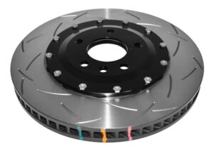 Coppia dischi freno sportivi scomponibili baffati Anteriori 332x32 mm Lotus Exige S3 (sinistro + destro) – DBA 5000 Series T3 Slotted Black Hat