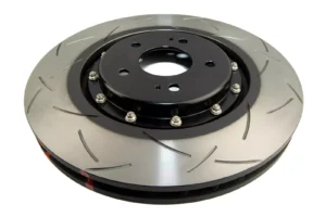 Coppia dischi freno sportivi scomponibili baffati Anteriori 350x32 mm Mitsubishi Lancer Evo 10 – DBA 5000 Series T3 Slotted Black Hat